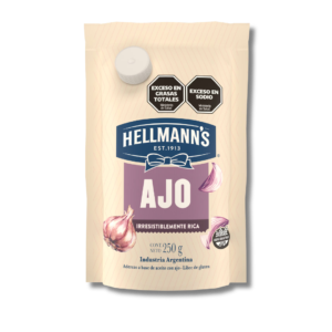 Hellmanns Mayonesa Con Ajo 250G.