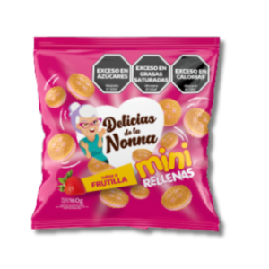 Galletitas Delicias De La Nona Rell.Frutilla 160G.