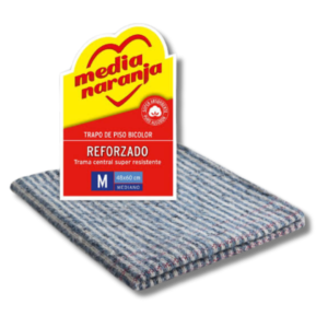 Trapo De Piso Media Naranja Bicolor